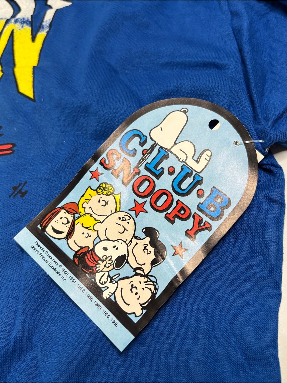 Vintage t shirt snoopy peanuts flying Ace Squadron Blue USA Large XL - Picture 7 of 12